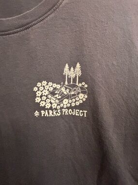Parks Project Black Tee with White Nature Graphic